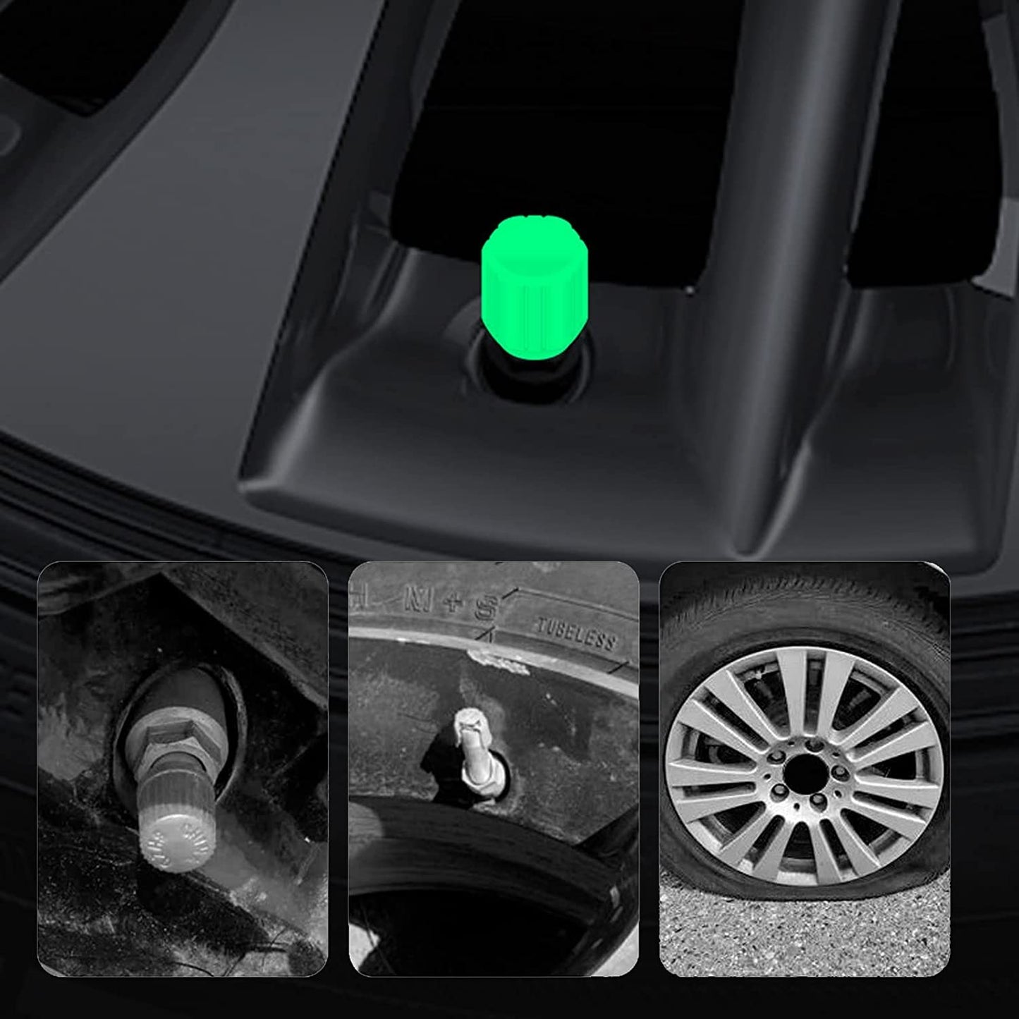 Cache-valves Luminous Night Rider ( Pack de 4 pièces )